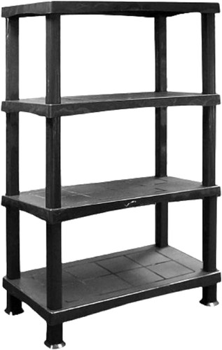 Plastic shelving unit - plastic, 4tier