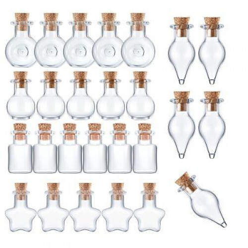 25pcs mini glass - , bottles