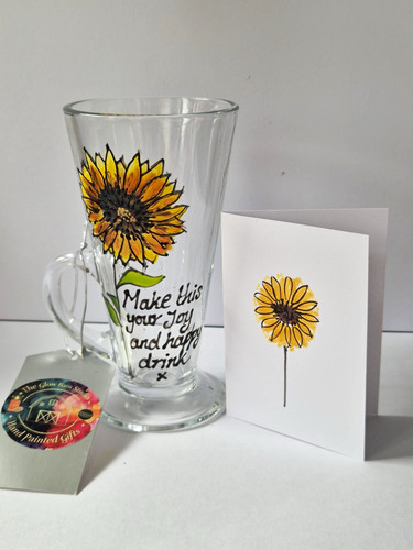 Sunflower hand painted - hand,