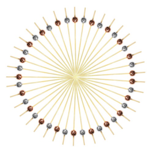Bronze silver bauble - bronze,