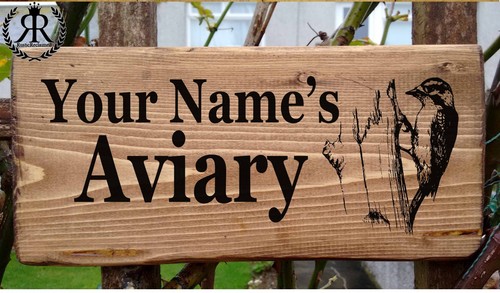 Bird house aviary sign - house,