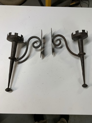 Wrought iron pillar candle - iron,