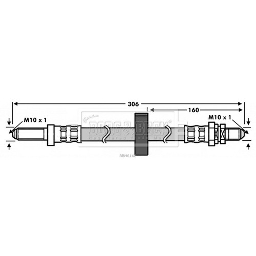 Brake hose for ford escort - escort, mk3