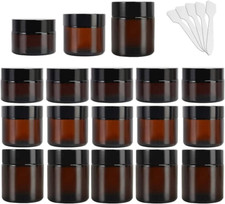 15-Pack Amber Glass Jars 1Oz
