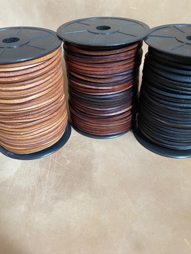 Square leather cord 3mm - leather,