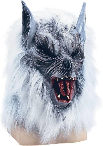 Adults werewolf mask fur trim - werewolf,