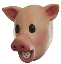 MASK HEAD HUMOR SQUEAKY PIG WITH SOUND