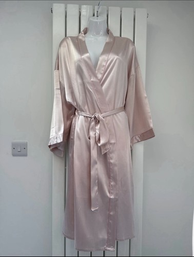 Women pink silky satin gown - women's,