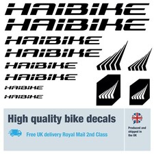 Haibike bike decals labels with free bike protection (27 pack) - 20+ colours