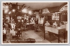 RPPC Postcard Butlins Skegness Pig & Whistle Bar Table Football Valentine's