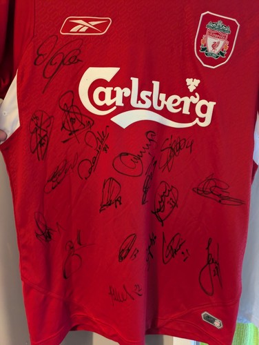 Liverpool 2004 signed shirt - signed,