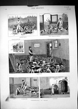 Old Print 1883 Hunting
