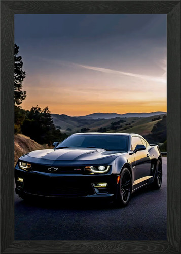 Chevrolet camaro framed wall - chevrolet,