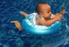 Inflatable, Blue Swim Ring