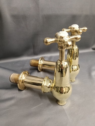 Bare brass globe taps - brass,