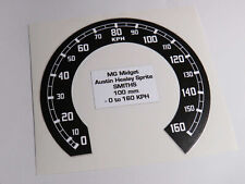 SMITHS MPH to KPH Meter Conversion Sticker for MG Midget / Sprite ø 100
