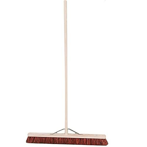 Stiff garden broom - stiff, head