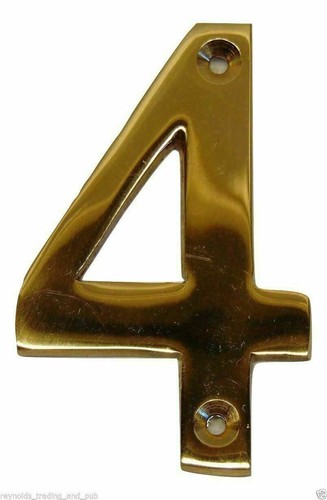 Solid brass door numbers - solid,
