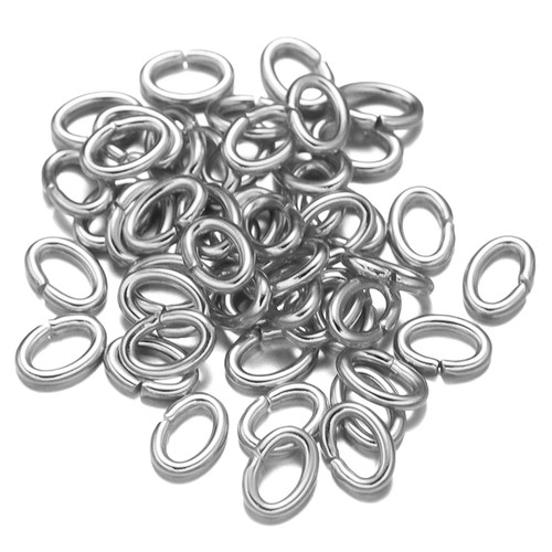 50pcs stainless steel - 50pcs, oval