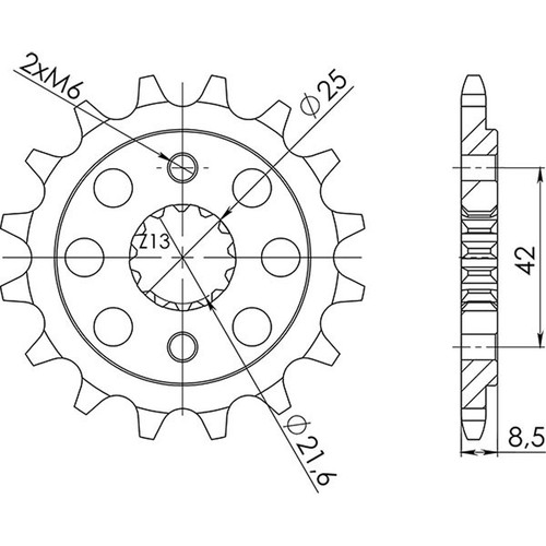 Sunstar steel sprocket p520 - sunstar, s