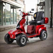 1000W 4-Wheel All-Terrain Electric Power Mobility Scooter Heavy Duty Red Scooter