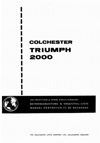 Colchester triumph 2000 lathe - triumph,