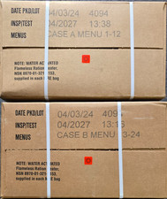 2x MRE Case US Military Food Army Ration survival emergency prepper camping meal