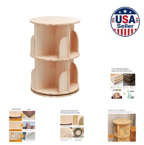 Tier rotating bookshelf 7 - tier,