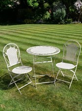 Cream Cast & Wrought Iron