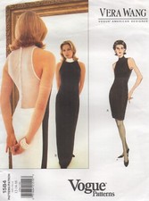Vogue Sewing Pattern 1584 Dress by Vera Wang Contrast Back Size 12 14 16 New