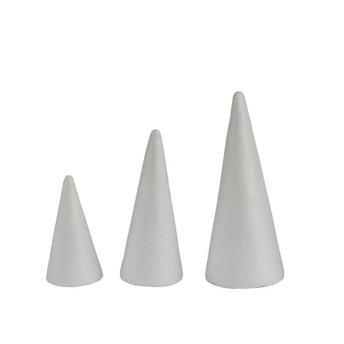 25cm cone shape foam - 3x,