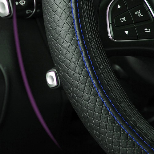 Black blue leather - black-blue, car