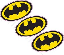 3 x Batman Logo Crest Vinyl