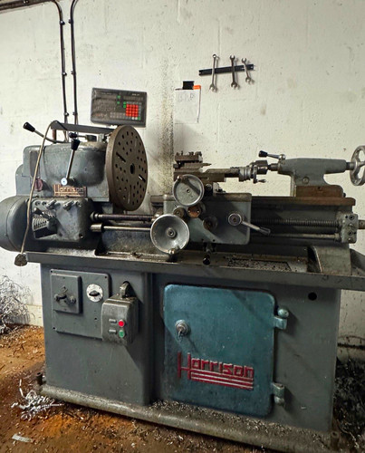 Harrison lathe with dro and - l5,