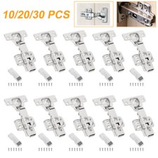 10/20/30pcs Cabinet Hinges 35mm Full Overlay Soft Close Hinge Kitchen Cupboard