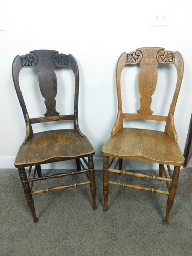 1890s pair antique carved - 1890s,