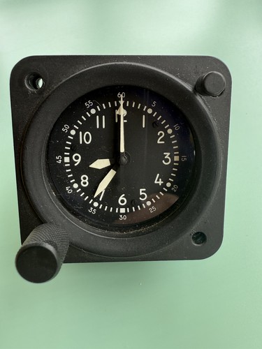 Aircraft cockpit clock - cockpit,