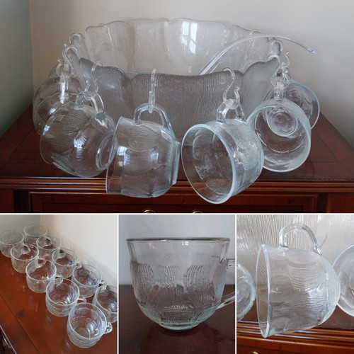 Punchbowl set glass cups - punchbowl, 10