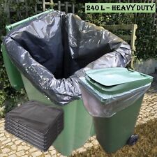 240L Bin Bags Black Heavy Duty Wheelie Refuse Sacks Strong Liners Rubbish Bags