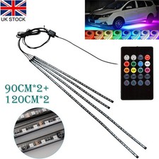 4Pcs RGB LED Under Car Tube