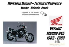 Honda VF750C Magna V45  VF750 C Service Repair Workshop Manual USB  1982 - 1983