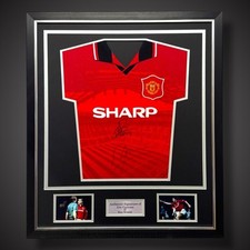Dual Signed Eric Cantona & Roy Keane Manchester United Deluxe Framed Shirt £630
