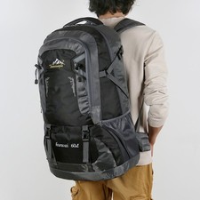 60L Hiking Camping Backpack Waterproof Nylon Outdoor Travel Luggage Rucksack Bag