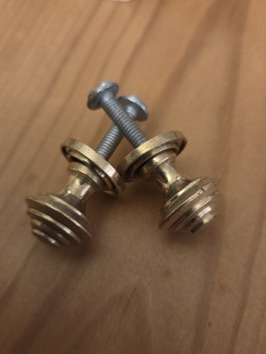 Pair small brass apothecary - pair, of