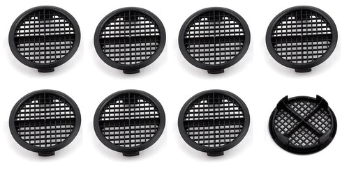 Black plastic 70mm - plastic, round