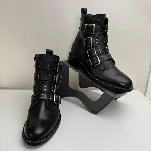 Carvela black leather - black, ankle