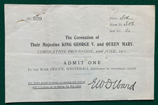 Antique Coronation Ticket King