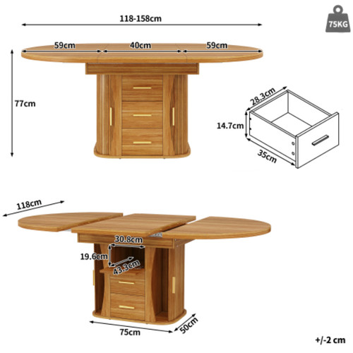 Extendable dining table - extendable,