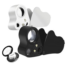 30X 60X Jewelers Loupe, Illuminated Jewelers Eye Magnifier, Foldable7654
