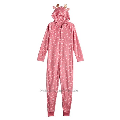 Girls deer one piece pajamas - girls,